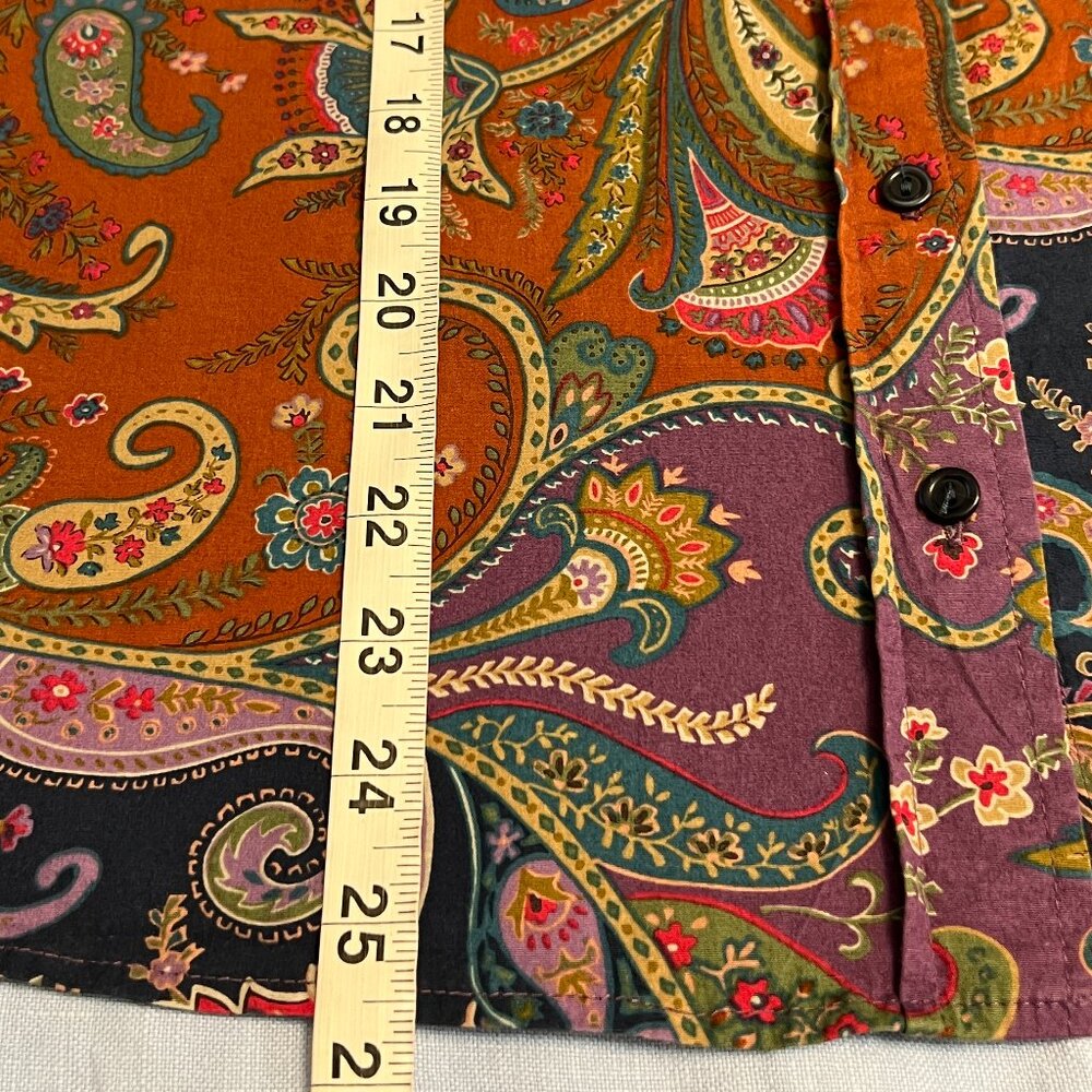 Coldwater Creek Women's Top Button Down Shirt Long Sleeve Pasiley Size XLP - Picture 8 of 8